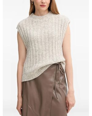 Barbour Anastasia Ribbed Sleeveless Vest - Natural