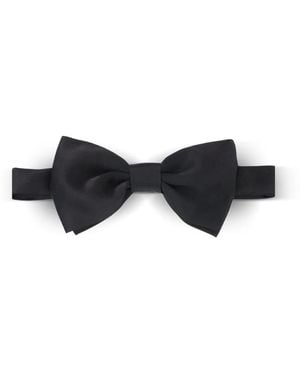 Tagliatore Satin Bow Tie - Black
