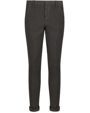 Dondup Roll-Up Cuff Chino Trousers - Grey
