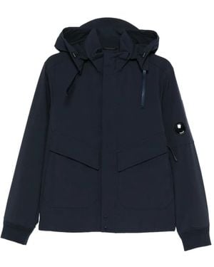 C.P. Company Lens-Detail Hooded Jacket - Blue