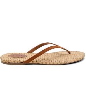 STAUD Freja Thong-Strap Sandals - Brown