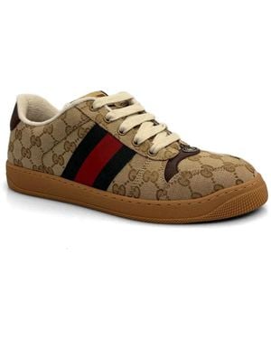 Gucci Screener Low-Top Sneakers - Brown