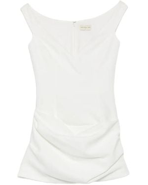 Arcina Ori Avery Draped Mini Dress - White