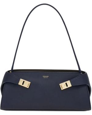 Ferragamo Hug East-West Shoulder Bag - Blue