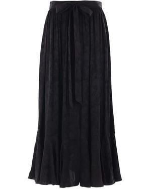 Chloé Geraffter Rock Aus Blumenjacquard - Schwarz