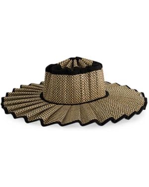 Lorna Murray Capri Textured-Weave Hat - Multicolour