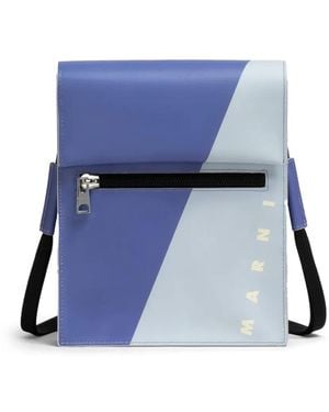 Marni Borsa A Spalla Con Stampa - Blu