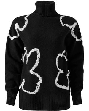 Carolina Herrera Pullover Mit Aufgestickten Blumen - Schwarz