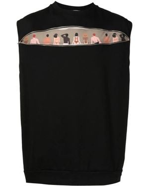 Amir Slama Graphic-Print Cotton Tank Top - Black