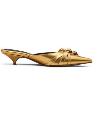 Marc Jacobs The Emma Kitten-Heel Mules - Metallic