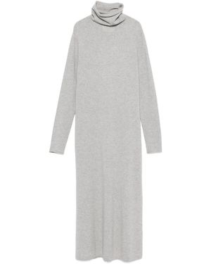 Lisa Yang Langärmeliges Kleid mit Rollkragen - Weiß