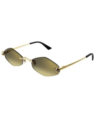 Cartier Occhiali Da Sole Panthère Geometrici - Metallizzato