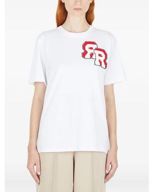 ROKH T-Shirt Con Logo - Bianco