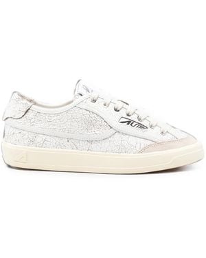 Autry Cracked-Effect Windscape Trainers - White