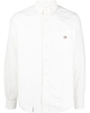 Chocoolate Long-Sleeve Cotton Shirt - White