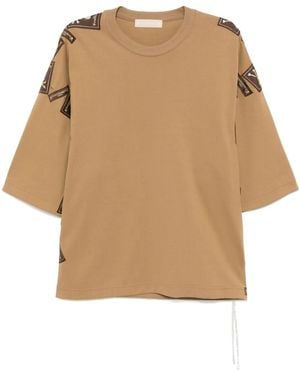 MASTERMIND WORLD T-Shirt Mit Logo-Stickerei - Natur