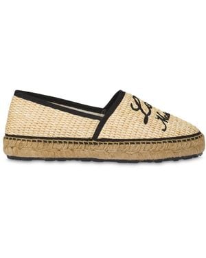 Love Moschino Espadrilles Con Ricamo - Marrone