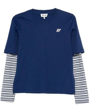 Baum und Pferdgarten Jolin Striped Logo T-Shirt - Blue