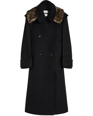 Jil Sander Doppelreihiger Mantel - Schwarz