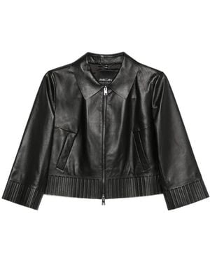Marc Cain Rethink Together Leather Jacket - Black
