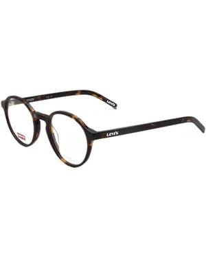 Levi's Tortoiseshell-Effect Round-Frame Glasses - White