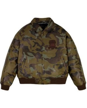 Avirex Chaqueta Con Aplique Del Logo Camouflage - Verde