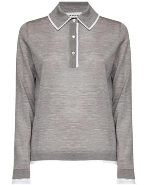 P.A.R.O.S.H. Pullover Mit Kontrastdetails - Grau