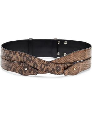 Jacquemus Snake-Effect Wrap-Around Belt - Gray