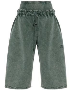 KNWLS Drawstring-Fastening Ruffled Track Trousers - Green