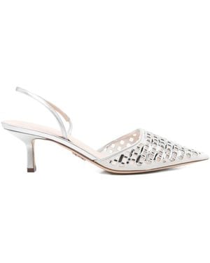 Rodo 50Mm Rhinstone-Embellishment Mules - White