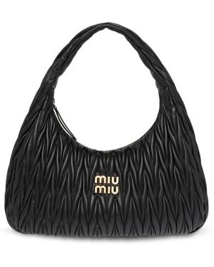 Miu Miu Große Wander Schultertasche - Schwarz