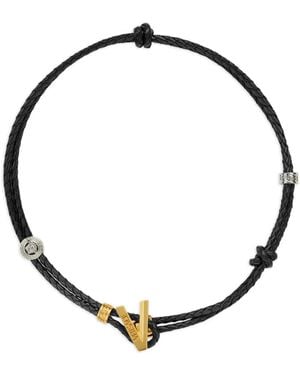 Versace V2025 Halskette aus Leder - Mettallic