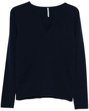 Liviana Conti Vania V-Neck Cashmere Sweater - Blue