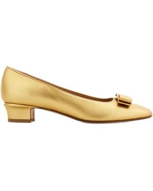 Ferragamo Escarpins Vara 30 Mm À Détail De Nœud - Neutre