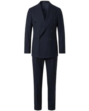 Franzese Collection Beckham Double-Breasted Suit - Blue
