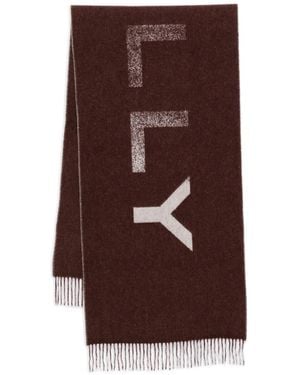 Bally Schal Mit Intarsien-Logo - Lila