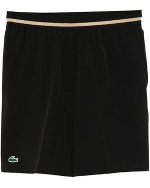 Lacoste Logo-Appliqué Shorts - Black