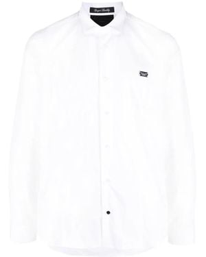 Philipp Plein Snake Detail Long-Sleeve Shirt - White