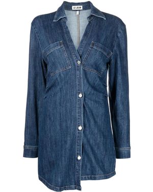 Le Jean Eliza V-Neck Dress - Blue