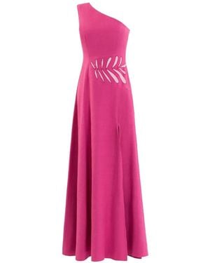 Saiid Kobeisy One-Shoulder Cut-Out Dress - Pink