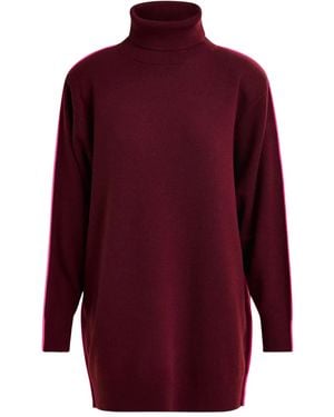 Essentiel Antwerp Rollkragen-Minikleid mit Streifendetail - Rot