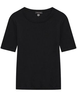 Anine Bing Sixtine T-Shirt Short Sleeve - Black
