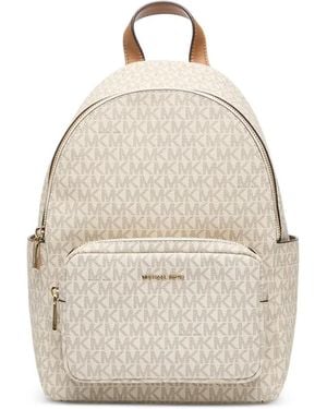 Michael Kors Tanner Monogram-Print Backpack - White