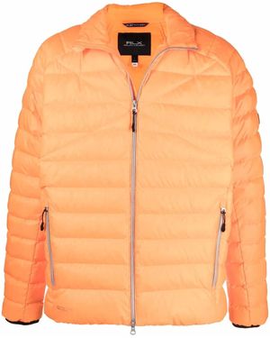 Polo Ralph Lauren Veste Matelassée À Fermeture Zippée - Orange
