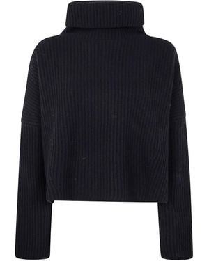 Nuur Ribbed Turtleneck Sweater - Blue