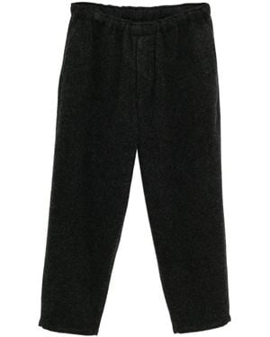 Yohji Yamamoto Broek Met Toelopende Pijpen - Zwart