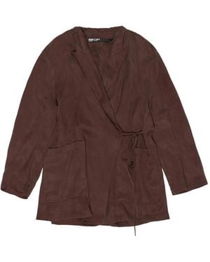 Bimba Y Lola ラップフロント ジャケット - ブラウン