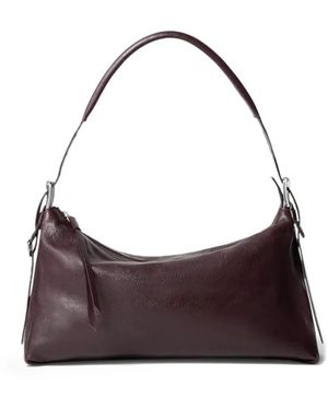 Lemaire Bordeaux Calf Leather Shoulder Bag - Purple