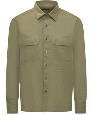 Tom Ford Hemd Im Military-Look - Grün