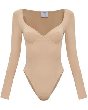 Vetements Long-Sleeve Bodice Body - White